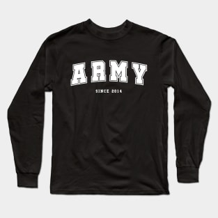 BTS ARMY since 2014 college varsity style Long Sleeve T-Shirt